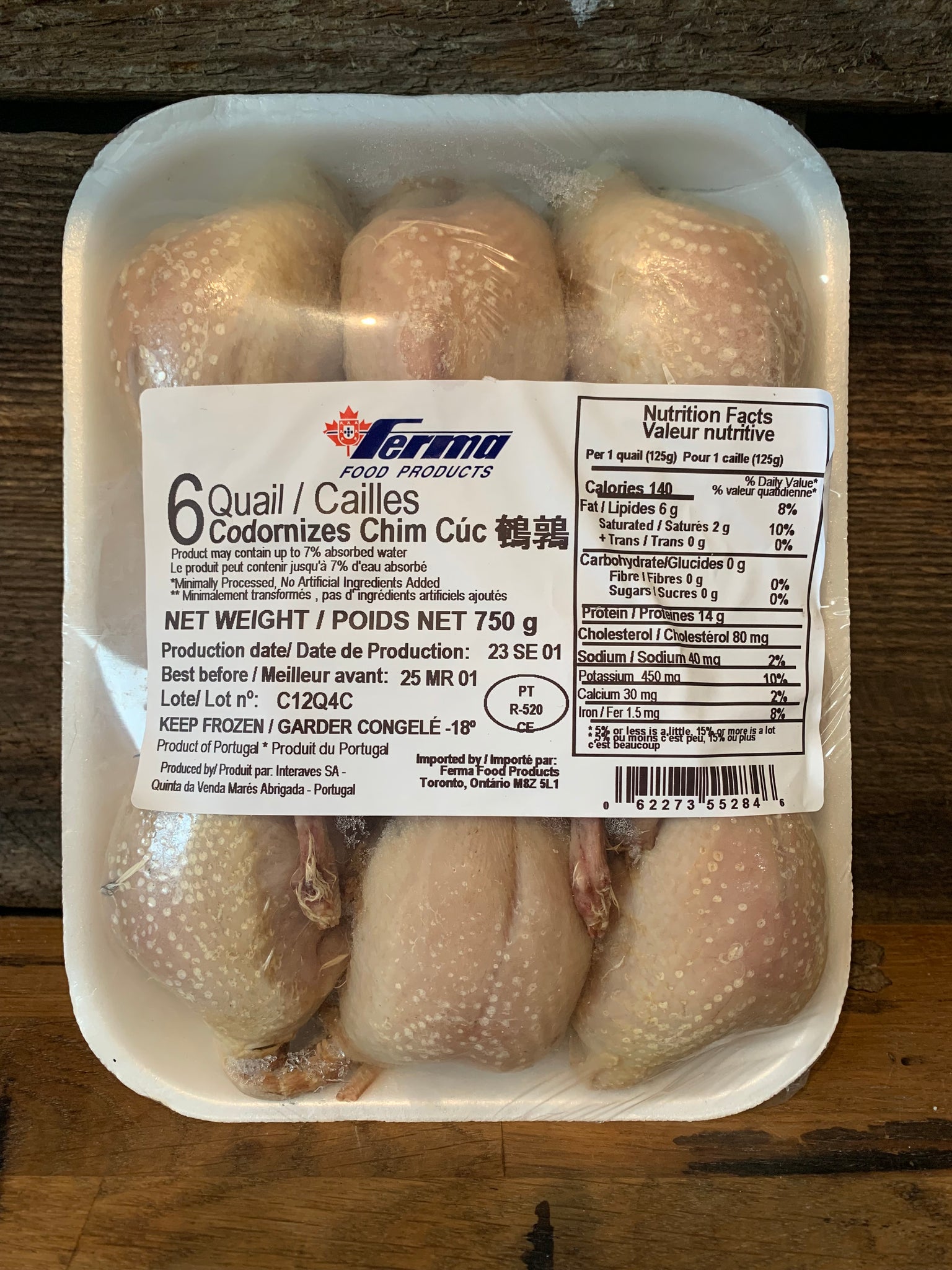 Whole Quail 6 Pack